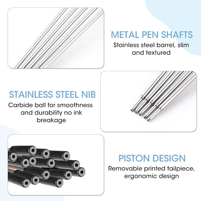 0.7 mm Ballpoint Ink Twist Pen Refills, Stationery Compatible - Image 3