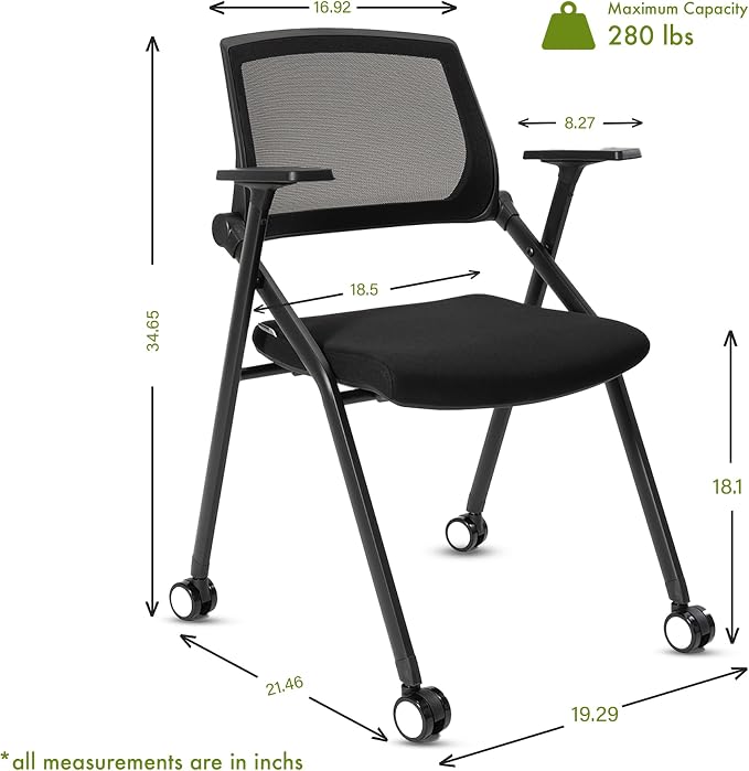 VACYOVKE 20 Pack Folding Chairs Capacity Portable Nesting Commercial Seat - Image 3