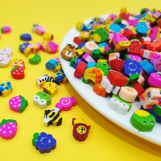 300PCS Mini Cute Pencil Erasers - Image 5