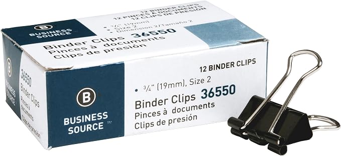 Business Source Fold-back Binder Clips - Image 2
