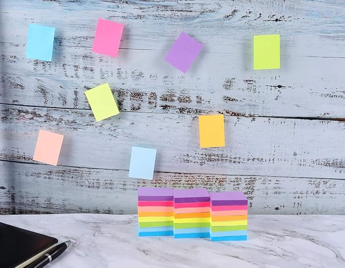 Mini Sticky Notes 1.5x2 Inches, 48 Pads, Bright Colors Self-Stick Pads - Image 5