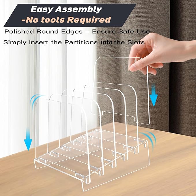 File Holder File Sorter, Vertical File Organizer - Image 3