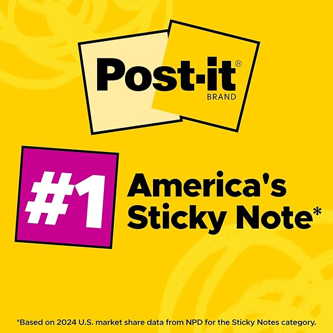 Post-it Pop-up Notes, 12 Sticky Note Pads, 3 x 3 in., School Supplies, Office - Image 3