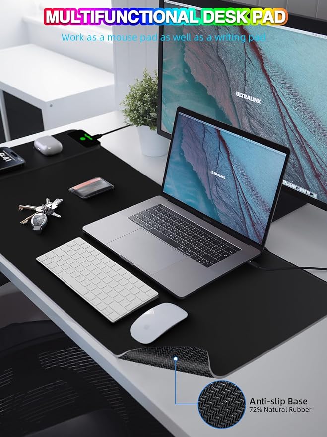 Mouse Pad with 15W Magnetic Wireless Charging, RGB Mousepad - Image 6