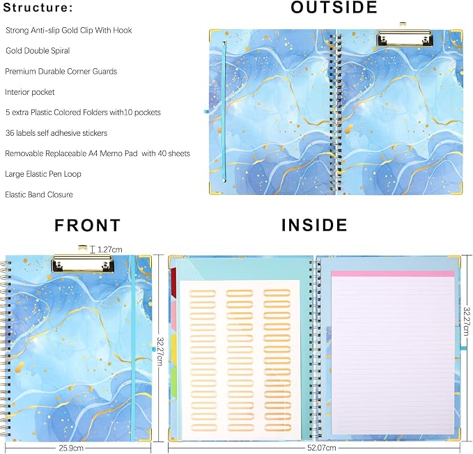 Foldable Spiral Clipboard Folio - Image 2