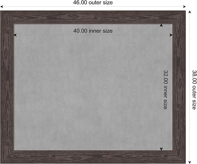 Amanti Art Black Framed Magnetic Board 38x46 X-Large Vision Board - Image 4