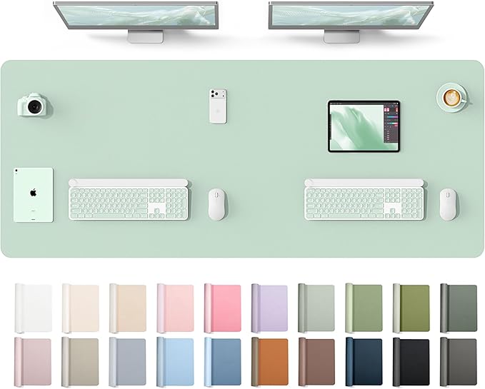 YSAGi Leather Desk Protector, Office Mat, Large Mouse Mat, Non-Slip PU Leather by YSAGi