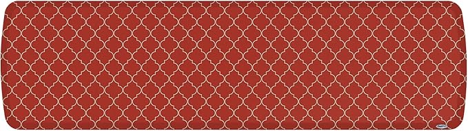GelPro Elite Premier Anti-Fatigue Kitchen Comfort Floor Mat, 20x72, Trellis Red Chile Stain Resistant Surface with Therapeutic Gel and Energy-Return Foam for Health & Wellness-DeskLoop Office