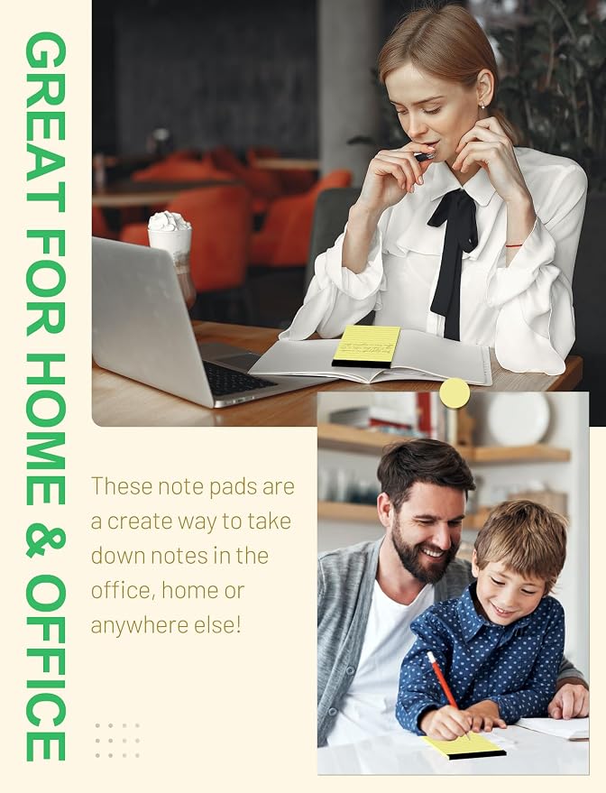 Yellow Note Pads 3x5 Small Notepads 3x5 Memo Pads Small Notebooks 3x5 Writing - Image 4
