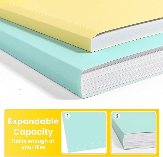 SUNEE File Folders, 18 Pack Manilla Folders 8.5 x 11, Colored File Folders Home - Image 5