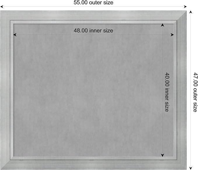Amanti Art Silver Framed Magnetic Board 47x55 Oversize Vision Board - Image 4