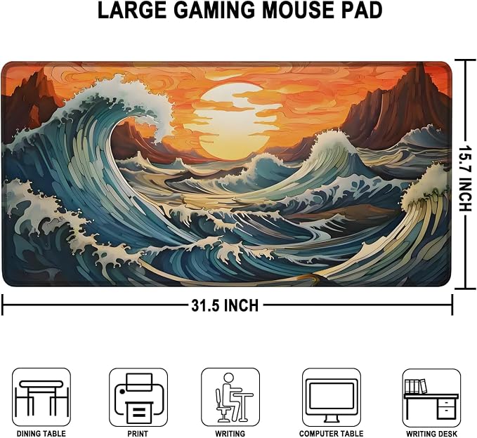 Gaming Mouse Pad, Waterproof Extra Large Mousepad - Image 3