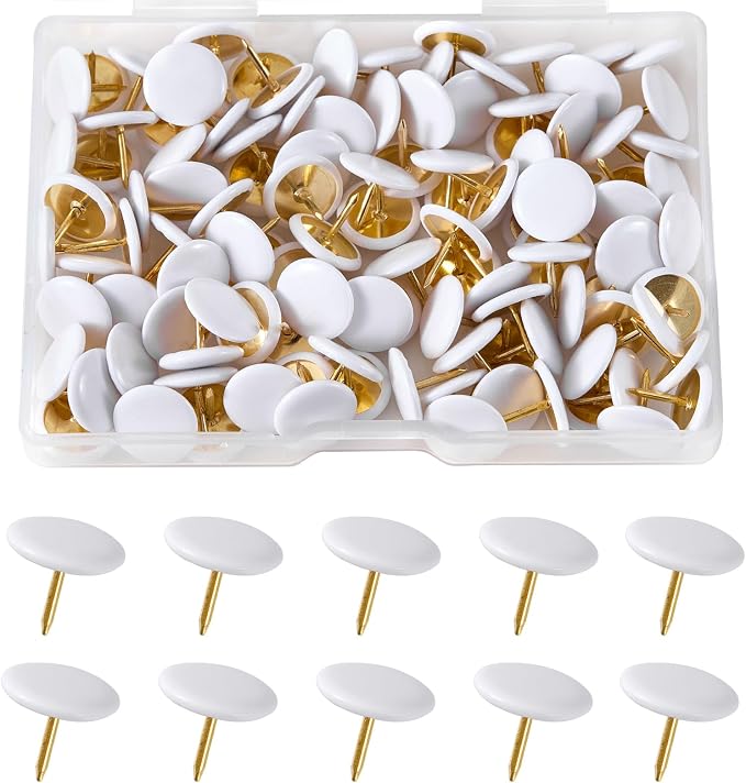 White Push Pins 120Pcs by Unknown