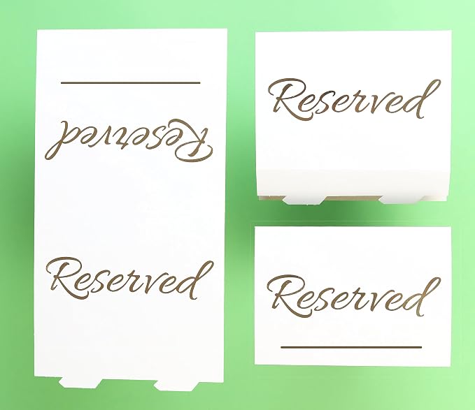 20 Pack Modern Reserved Table Sign - Image 4