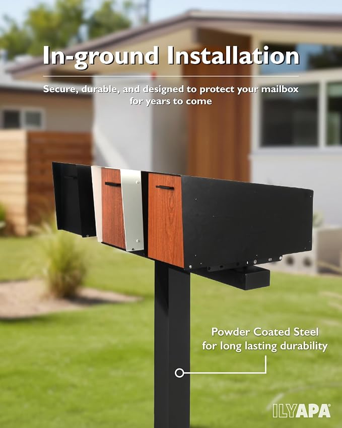 Ilyapa Triple Modern Mailbox Posts - Image 6