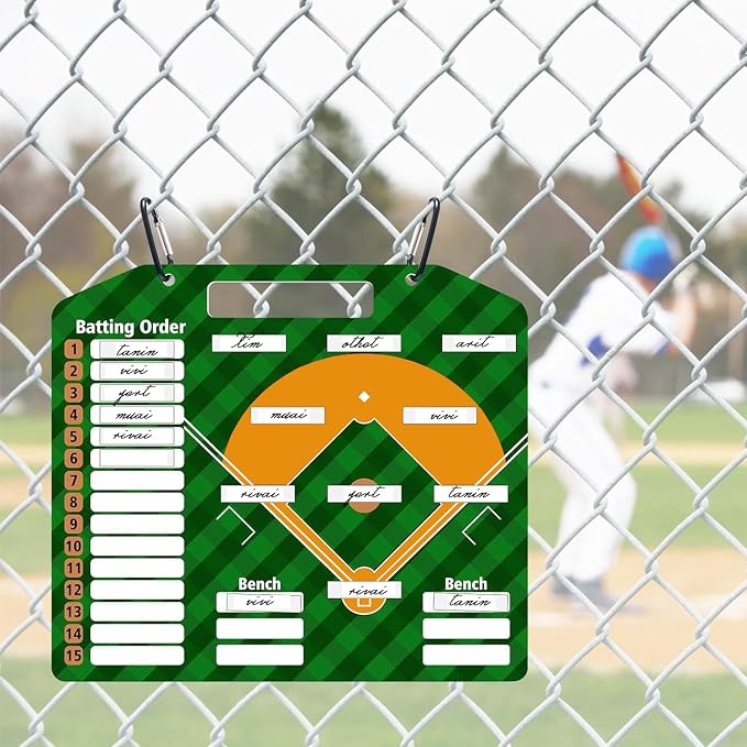 Magnetic Baseball Lineup Board for Coach | Baseball Lineup Board for Dugout | - Image 3