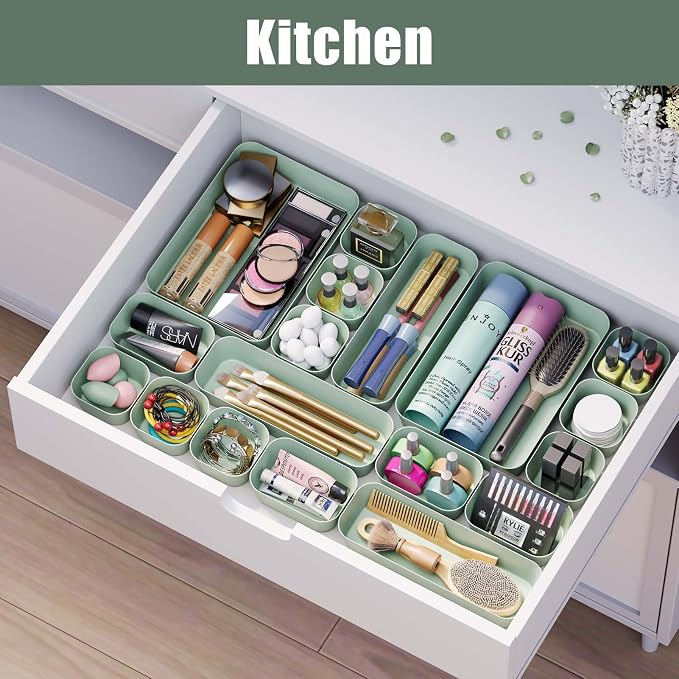 Drawer Organizers Bins 10 PCS for Bathroom Makeup Desk Office | - Image 5