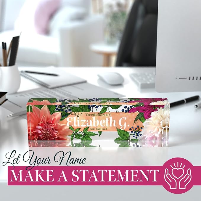 Desk Name Plate Personalized, Custom Name Plates 2½/x8 Inches, Thick - Image 4