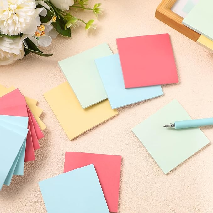 Fainne 60 Pack Sticky Notes Bulk Back to School Supplies Self Stick Note Pads Paper Memo for Office First Day of School Student Teacher Essentials (3x3inch,Lively Colors)-DeskLoop Office