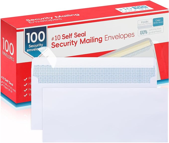 Zzrywuty #10 Letter Size Mailing Envelopes by Zzrywuty