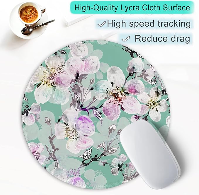 ITNRSIIET Round Mouse Pad with Stitched Edge Premium-Textured Waterproof - Image 6