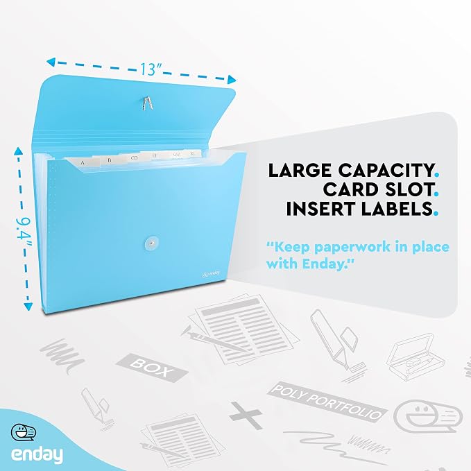Accordion File Organizer, 7 Pocket Expanding File and Cover Folder - Image 5