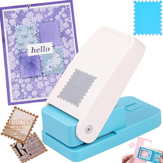 Stamp Punch, Stamp Puncher, Large Rectangular 1.5x1.25 inch Postage Stamps Punch by CYFUNDESIGN