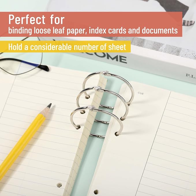 Mr. Pen- Loose Leaf Binder Ring, 2 Inch, 30 Pack | Metal Loose Leaf Binder Book - Image 4