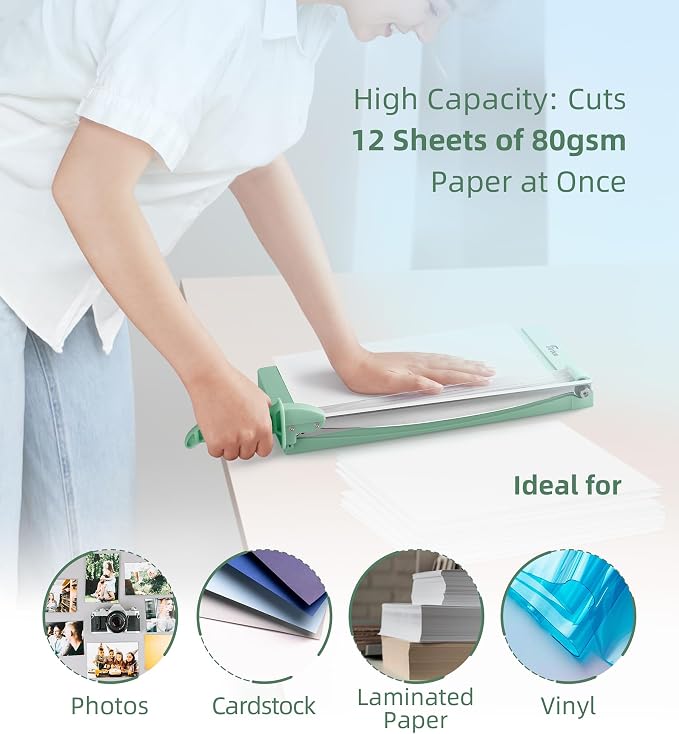 Firbon 12" Guillotine Paper Cutter - Image 5
