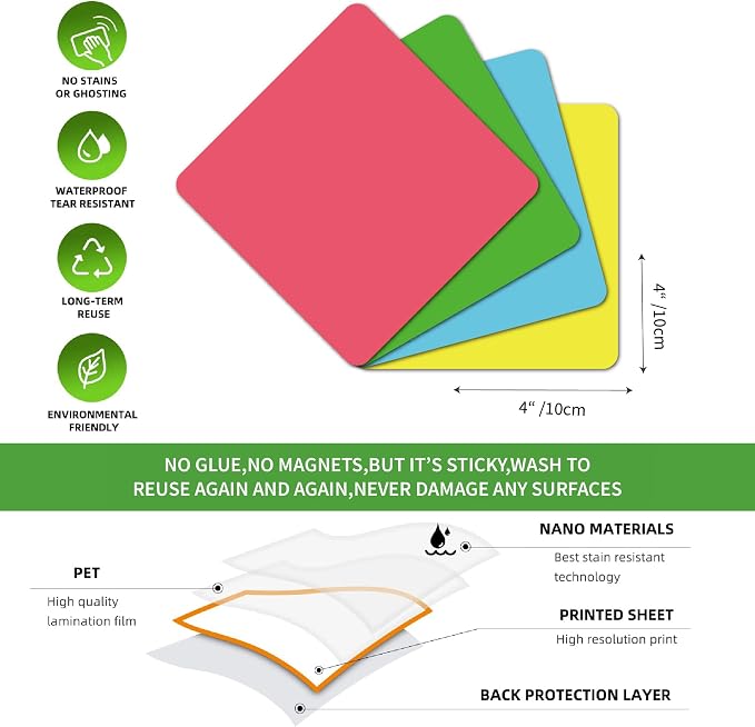 Dry Erase Sticky Notes Reusable Labels - Image 2
