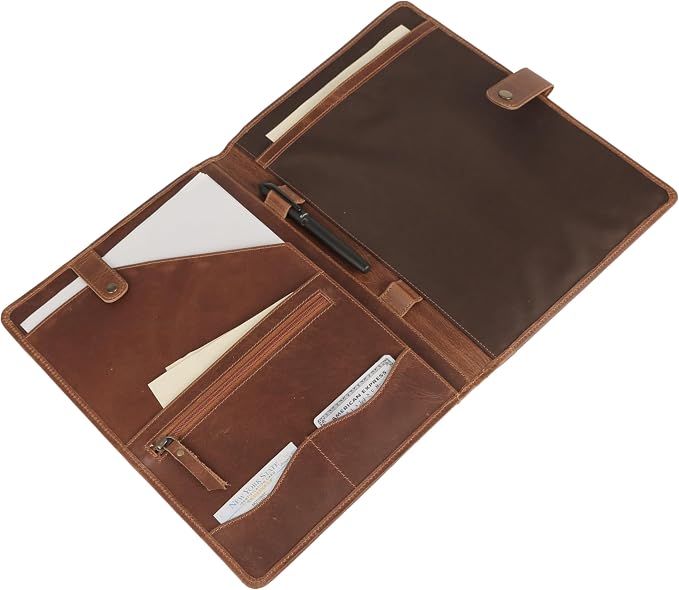 KomalC Leather Portfolio Folder - Image 4