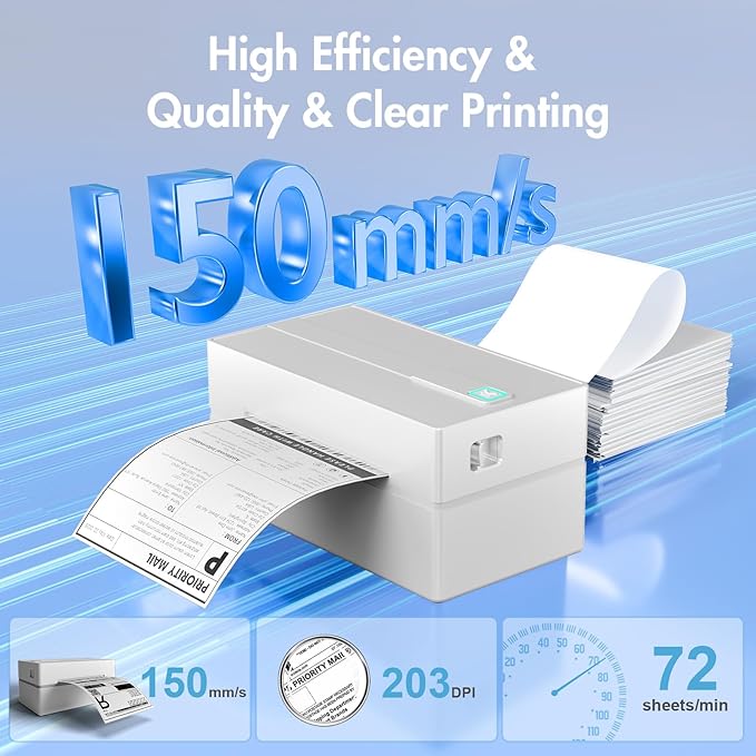 Thermal Shipping Label Printer 4x6 Bluetooth Label Maker - Image 2
