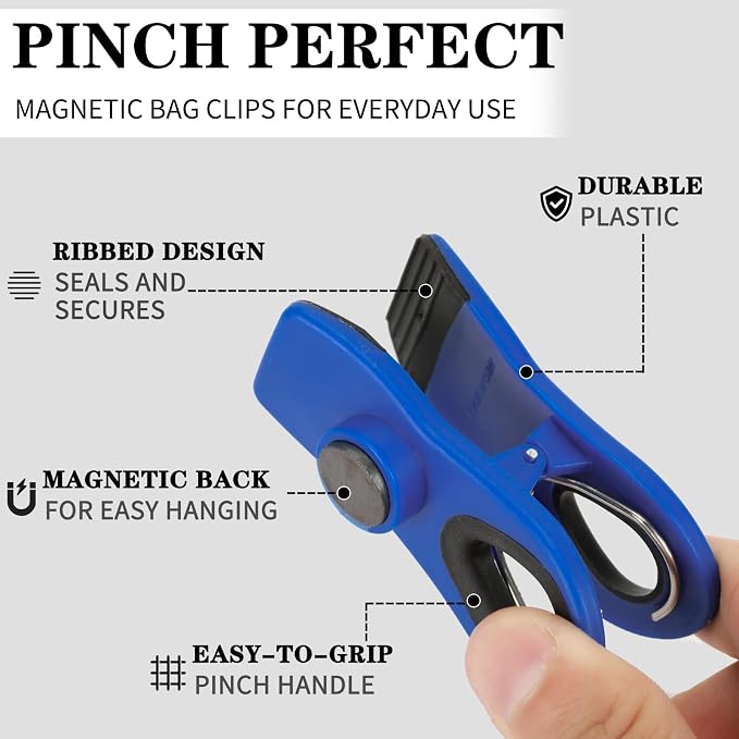 Chip Clips, Bag Clips, Magnetic Bread Food Package - Image 2
