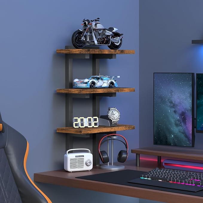 MAHANCRIS Clamp On Desk Organizer, 3-Tier Desktop Bookshelf, Adjustable Desk - Image 4