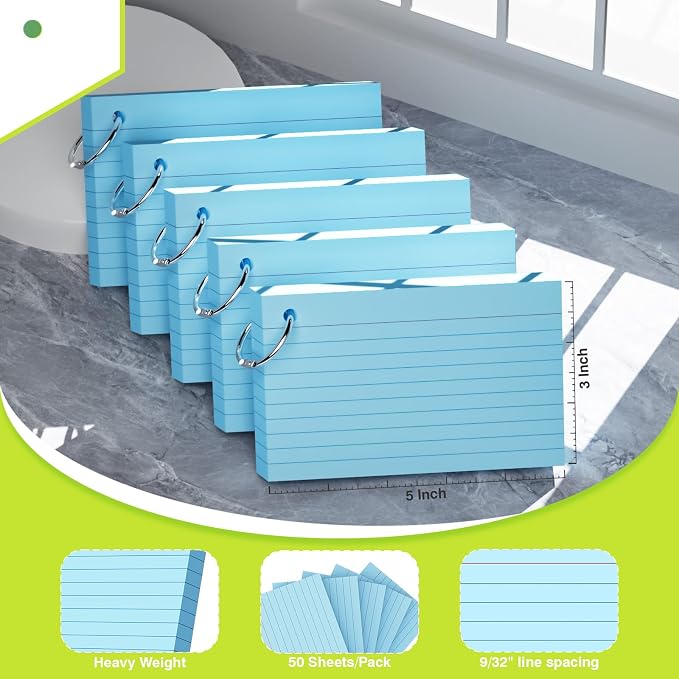 250 Count Blue Index Cards - Image 2