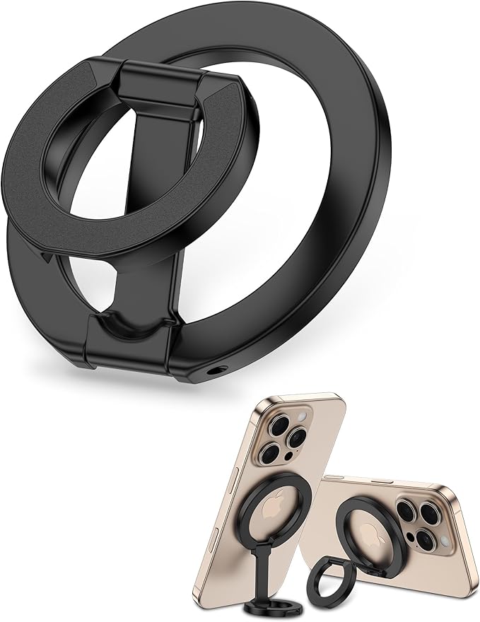 MagSafe Phone Grip Holder Dual-Sided Magnetic Finger Ring Adjustable Kickstand by Bordsek