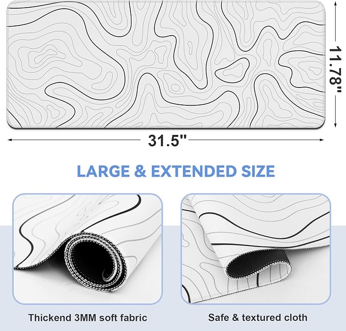 DIGSOM Mouse Pad Gaming, 31.5x11.8in | XL Mouse mat, Smooth surface, Anti-slip - Image 2