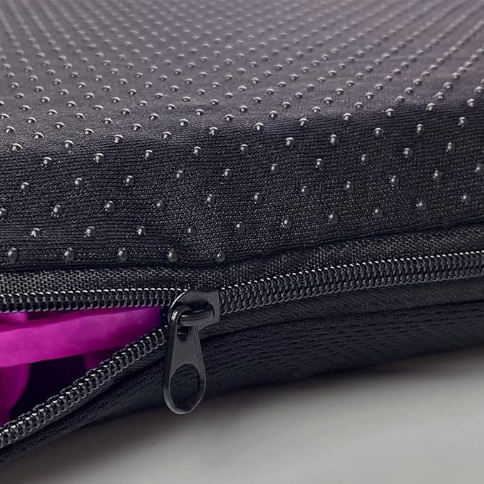 Gel Seat Cushion, Egg Seat Cushion for Tailbone, Back, Sciatica Pain Relief - Gel Enhanced Chair Pads with Non-Slip Cover for Office Home Chair Car Seat Wheelchair (Extra Thick, Violet)-DeskLoop Office