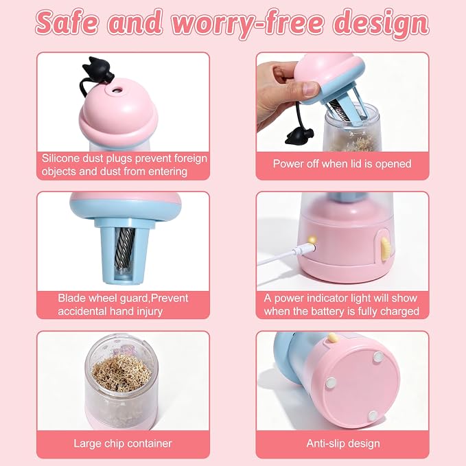 Rechargeable Electric Pencil Sharpener, 6-12mm Auto in & Out Fully Automatic - Image 5