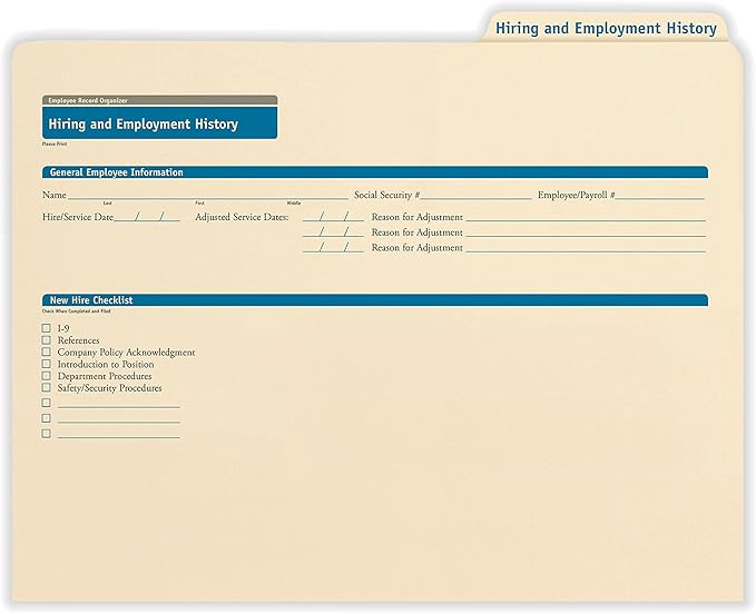 ComplyRight Hiring/Employment Folder, Document Filing Folder by ComplyRight