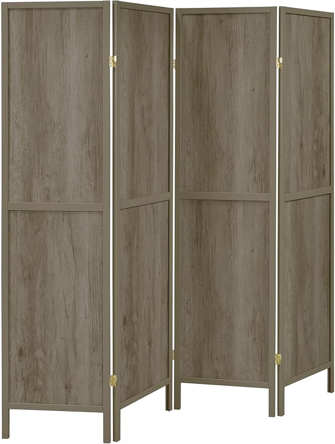 NicBex Room Divider 4 Panel Room Dividers with Sleek Legs Partition Room Dividers and Folding Privacy Screens Wall Divider for Home, Office, Room Separation,69.5" W x 0.75" D x 70.25" H, Light Grey-DeskLoop Office