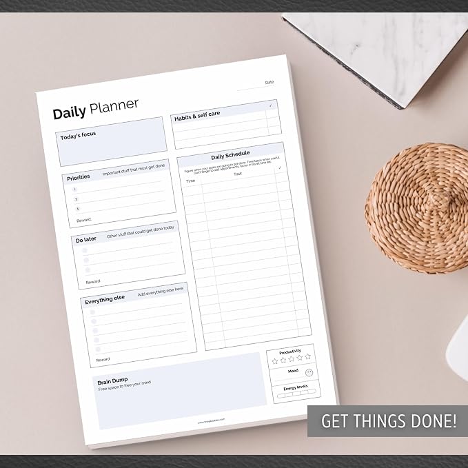 ADHD Daily Planner Notepad for Neurodivergent Adults - Image 3