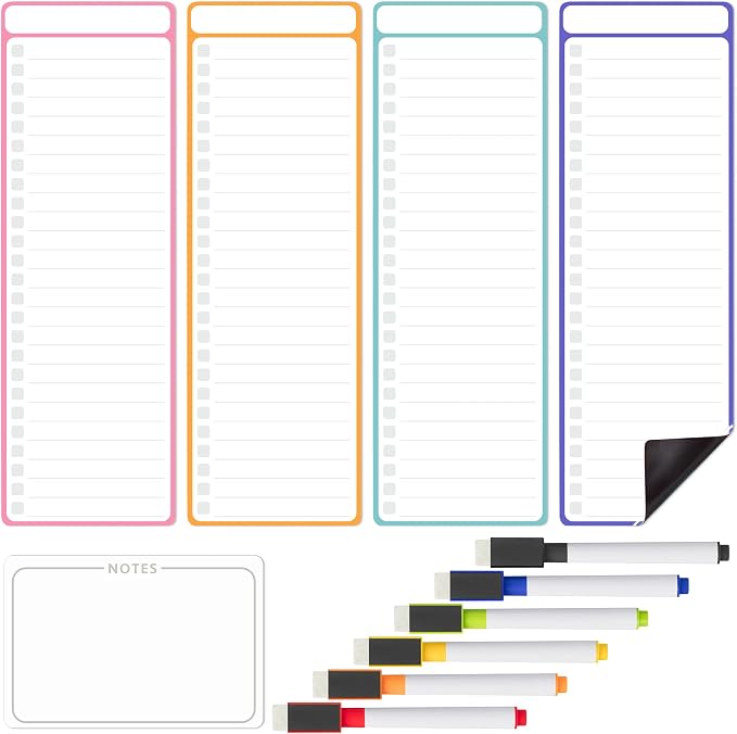 Mr. Pen- 4" x 12" Magnetic Dry Erase to Do List, Neon Style, 4X Dry Erase to Do by MrPen