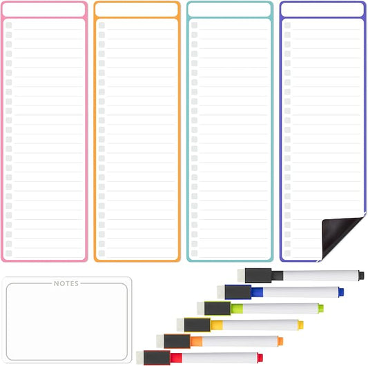 Mr. Pen- 4" x 12" Magnetic Dry Erase to Do List, Neon Style, 4X Dry Erase to Do by MrPen