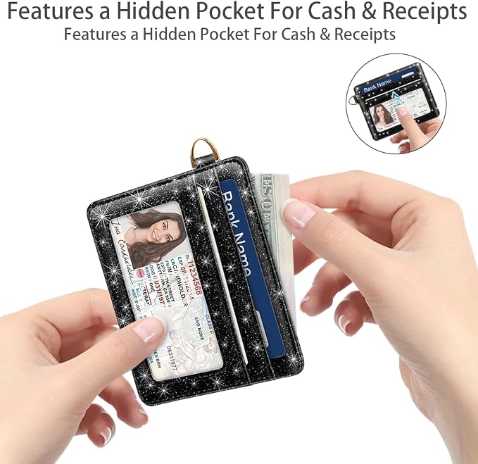 Slim Minimalist Front Pocket RFID Blocking Credit Card Holder Small Wallet Cute - Image 5