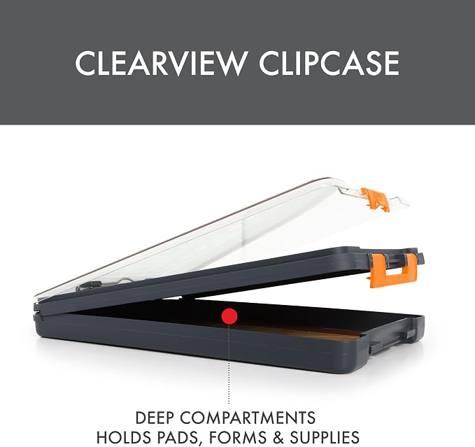 Dexas Clearview Clipcase Dry Erase clipboard, 13.75 x 9.5 Inch, Stay Organized - Image 9