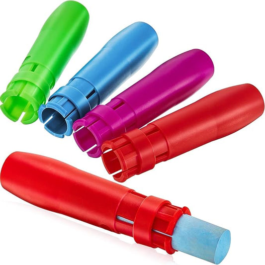 Sidewalk Chalk Holders Railroad Chalk Holder Jumbo Plastic Adjustable Clip for Kids Teachers Students Office or Classroom(10 Pieces)