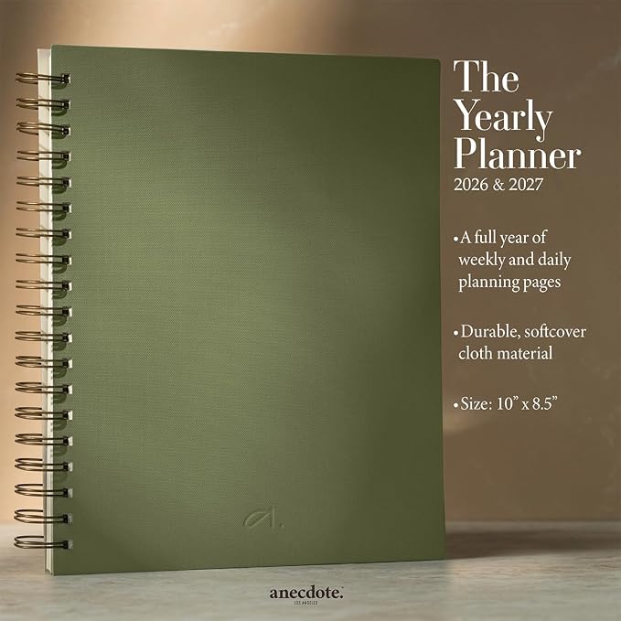 Anecdote Spiral Planner w/2026-2027 Calendar | Start Anytime - Image 2