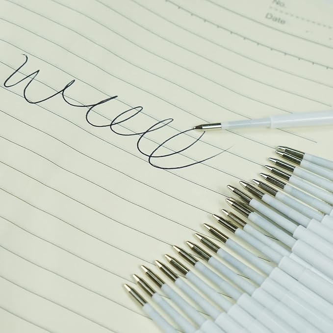 U-RIGHT 24 Pcs Ballpoint Pen Refills 1.0 mm Point Black Ink - Image 3