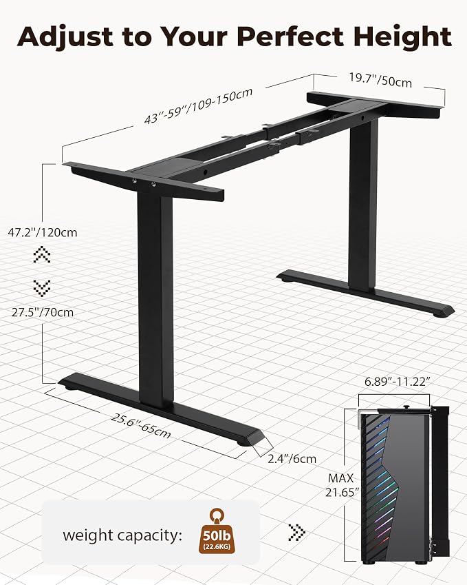 TOPSKY Dual Motor Electric Adjustable Standing Desk - Image 2